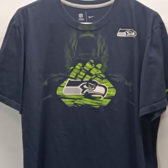 Seattle Seahawks Size XL Nike Blue Tee Short Sleeve NFL Football - Picture 2 of 8